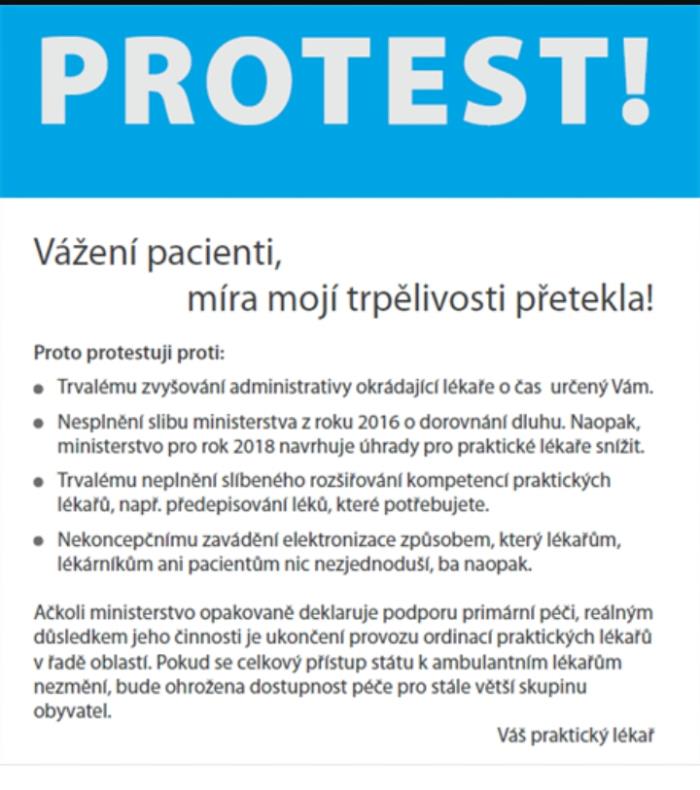 Protest praktických lékařů 